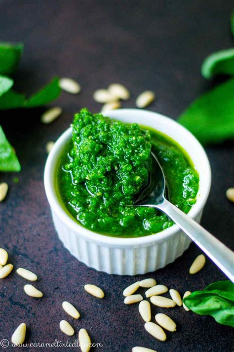 The Classic Basil Pesto Recipe Made With Basil Pine Nuts Evoo Garlic