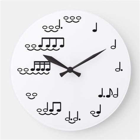 Musical Notes Whimsical Wall Clock For Musicians Wall