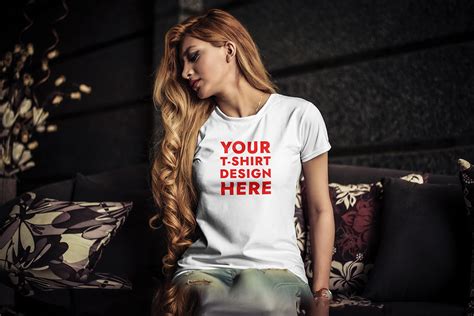 Free Young Woman T Shirt Mockup Psd On Behance