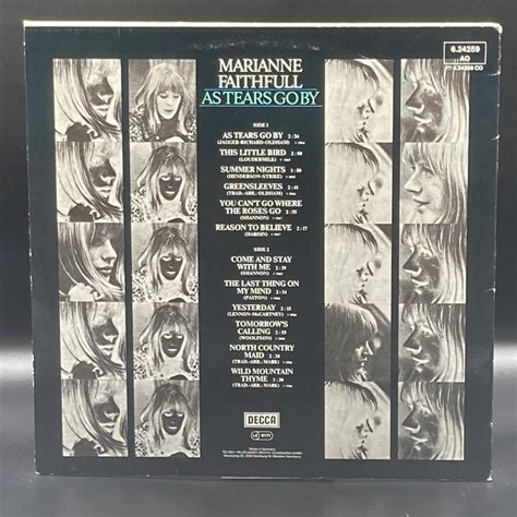 Marianne Faithfull As Tears Go By 12 Vinyl Record — Ominous Synths Records