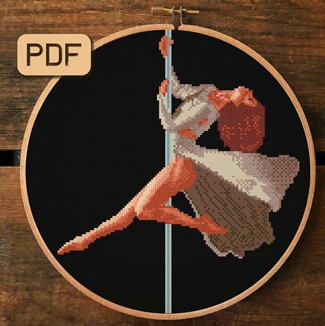 pole dance cross stitch pattern sexual cross stitch pdf etsy