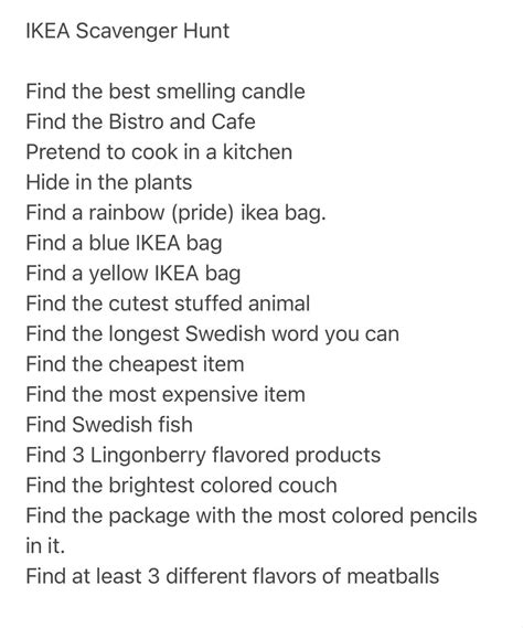 Ikea Scavenger Hunt Idea 2021 Best Smelling Candles The Bistro Cute