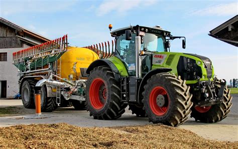 Herunterladen Hintergrundbild Claas Axion 830 Traktor Landmaschinen