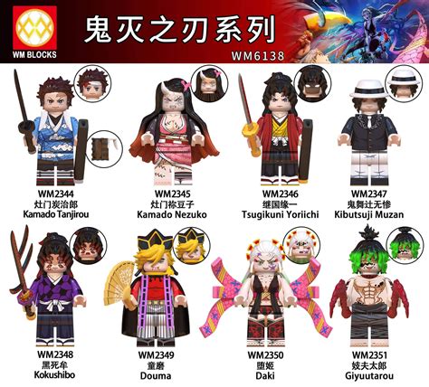 Wm Wm6138 Yoriichi Muzan And More Demon Slayer Minifigures Preview