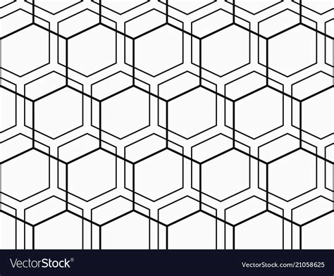 Abstract Geometric Pattern With Hexagons Vector Image
