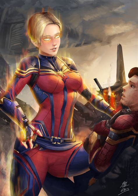 Captain Marvel End Game Suit By Moidukdum On Deviantart Marvel
