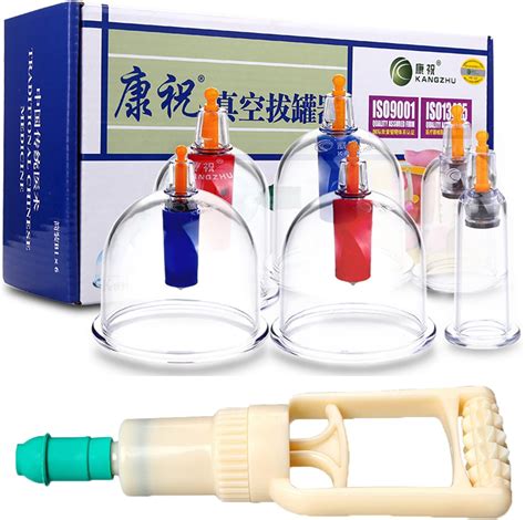 Bohe Cupping Kangzhu Vacuum Cupping 6 Cup Body Massage Cupping Set With Pump
