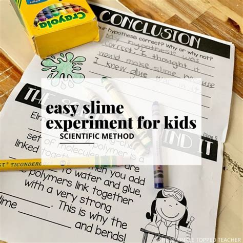 Easy Slime Experiment For Kids Scientific Method