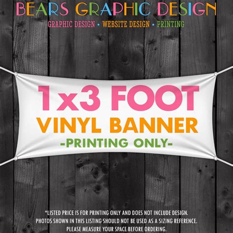 1x3 Vinyl Banner For Your Craft Fair Display By Bearsgraphicdesign