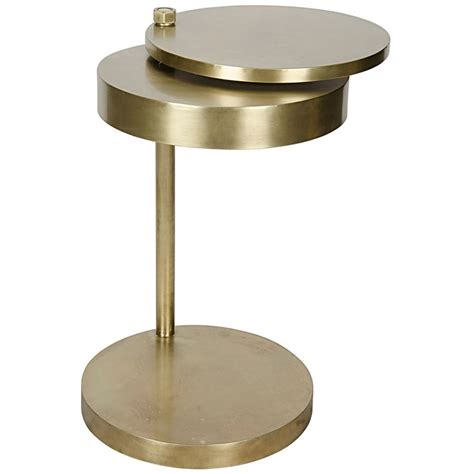 Noir Ebba Antique Brass Side Table Zincdoor Side Table Bliss Home