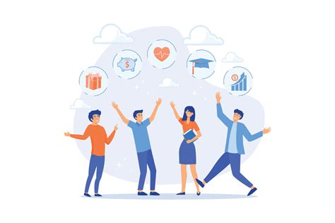 Employee benefits and compensation for staff advantage, reward or bonus