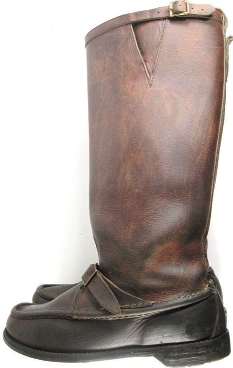 English Hunting Riding Tall Men Leather Boots Size 11m Brown Made Usa