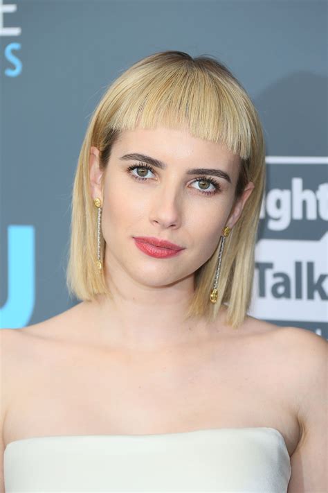 Short bangs are becoming a trend among celebrities; Everyone Is Roasting Emma Roberts Over Her New Haircut And ...