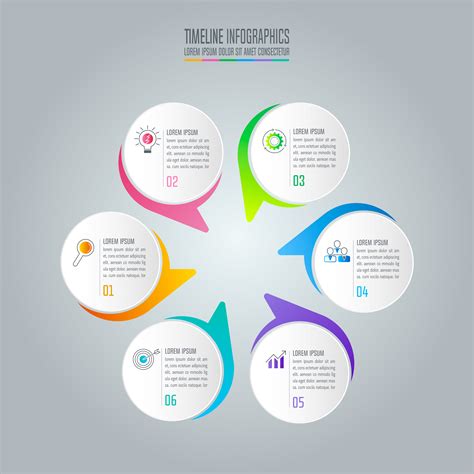 Infographic Design Business Concept With 6 Options 642700 Vector Art
