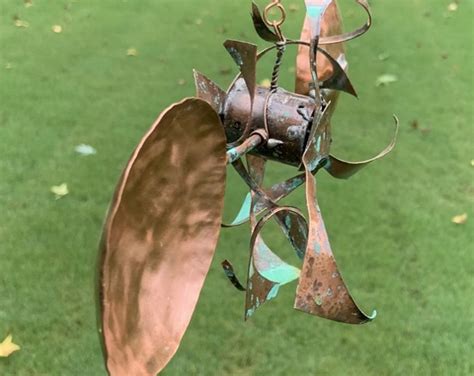Copper Kinetic Wind Sculpture Etsy