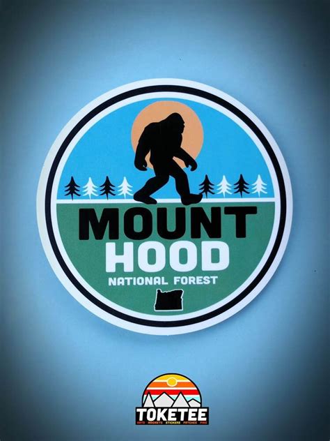Mt Hood Sticker Sasquatch Style — Oregon Stickers Patches Hats