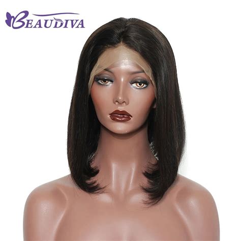 Beaudiva Lace Front Human Hair Wigs For Black Women Brazilian Human Bob