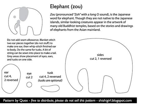 Felt Elephant Craft Elephant Template Elephant Crafts Elephant Pattern