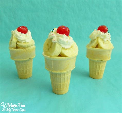 Banana Fruit Ice Cream Cones Kitchen Fun With My 3 Sons