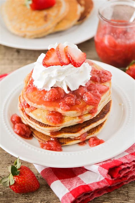 Strawberry Pancake Recipe Strawberry Pancakes Strawberry Sauce
