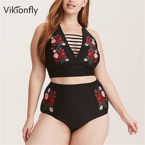 Vikionfly 5xl Super Plus Size Swimwear Bikini Women 2019