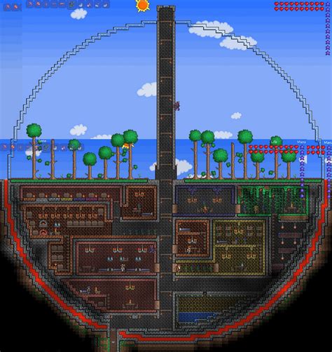 This is probably one of the easiest ways to build a starter base in my opinion. 10 criações incríveis de Terraria ~ Press F to Use