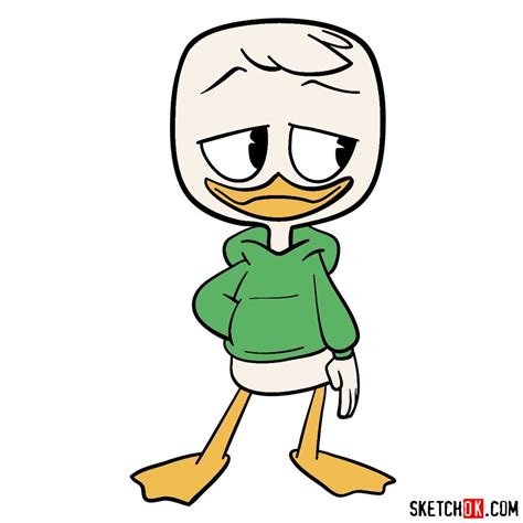 How To Draw Louie Duck 2017 Duck Tales Guided Drawing Classic Disney
