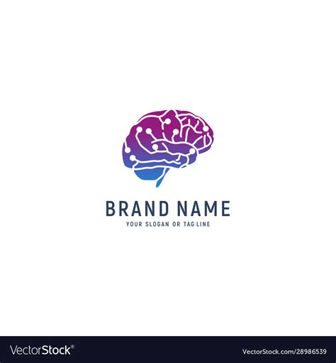 Design Technology Brain Logo Royalty Free Vector Image