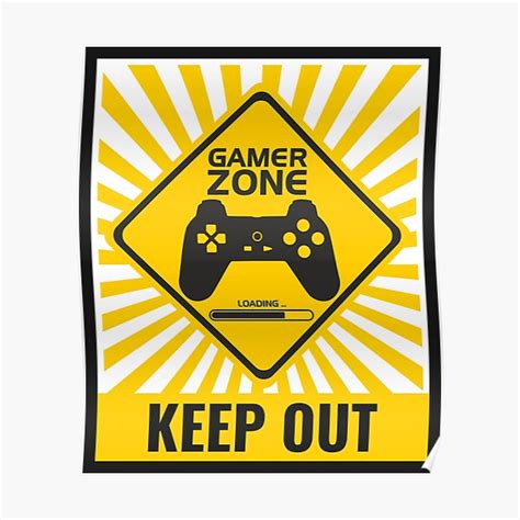 Gamer Zone Gaming Poster For Sale By Vokka76 Redbubble