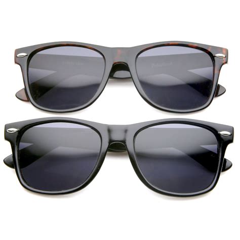 buy zerouv retro 80 s classic colored mirror lens square horn rimmed sunglasses for men women