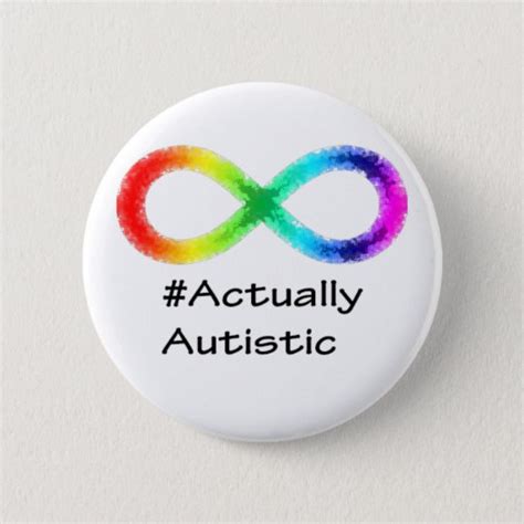 Actually Autistic, white 6 Cm Round Badge | Zazzle.com.au