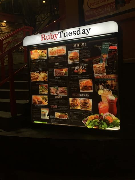 Ruby Tuesday Menu Hours And Prices 4943 Clifton Hill Niagara Falls On
