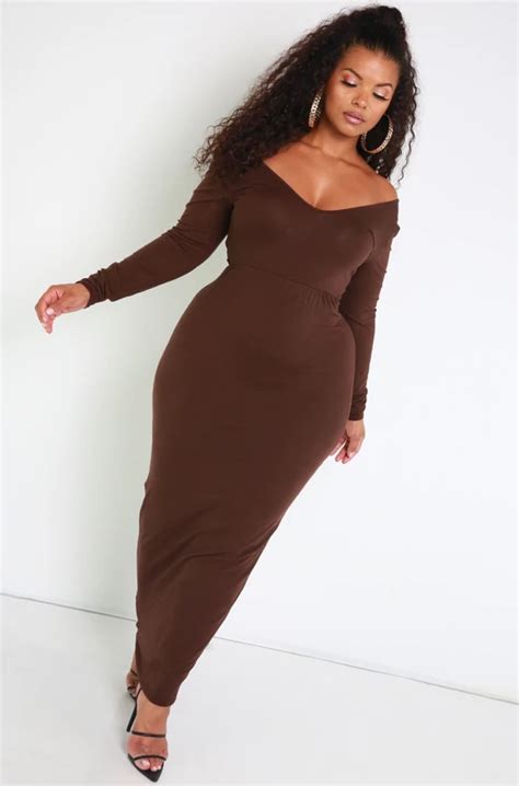 3affordable Plus Size Brown Dresses Trending Now