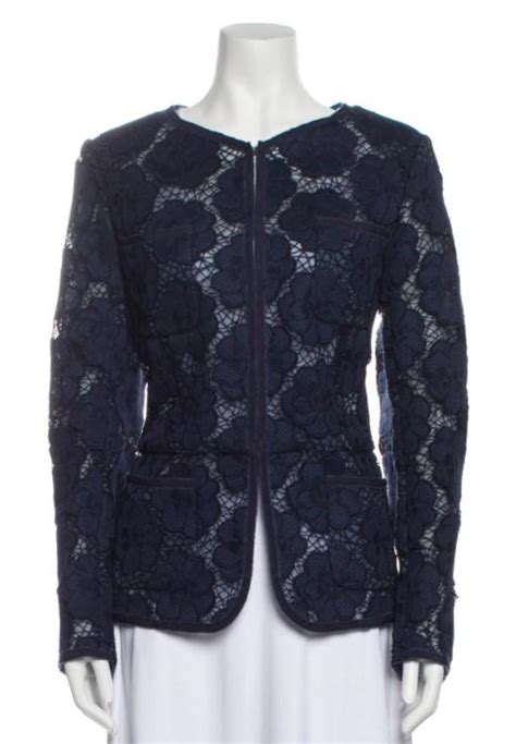 2016 Chanel Lace Navy Blue Evening Jacket Like New
