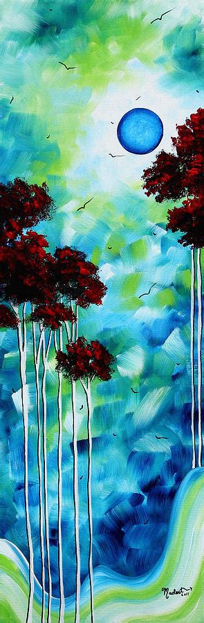 Abstract Landscape Art Original Tree And Moon Painting
