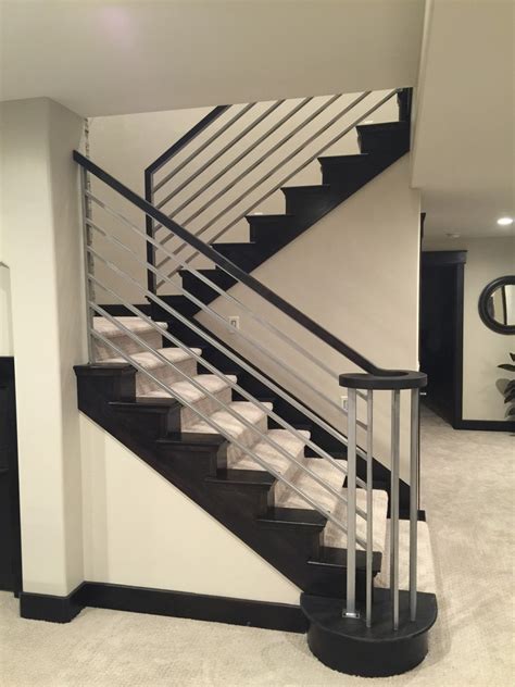 Horizontal Steel Railing Systems Contemporary Staircase Salt Lake