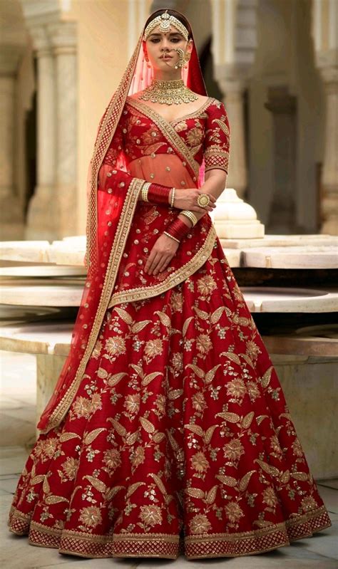 Sabyasachi Mukherjee The Devi Collection 2018 Bridal Lehenga Red Indian Bridal Outfits