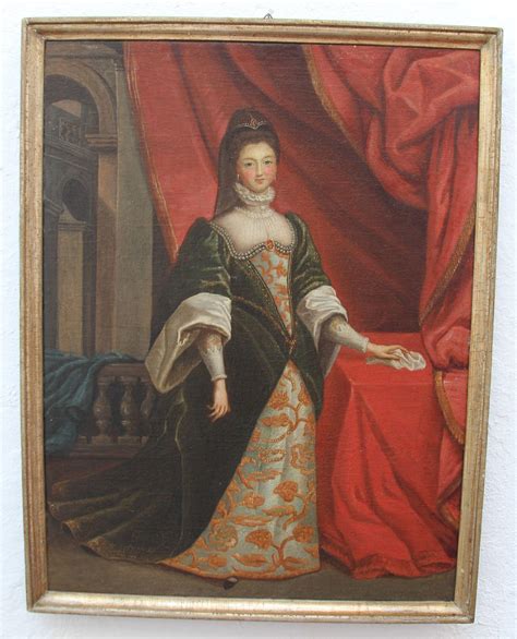 17th Century Baroque Portrait Of A Noble Lady Oil Painting From