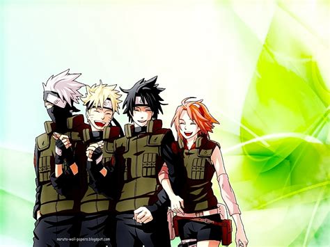 Naruto And Bleach Anime Wallpapers Team Kakashi Naruto Shippuden Team 7