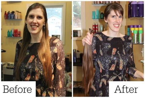 Hair Donation Before And After 2 Feet Of Hair Long To Pixie