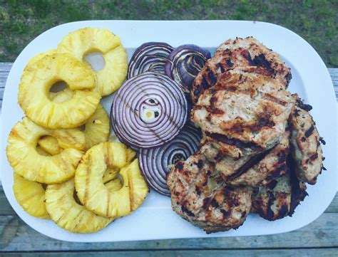 Teriyaki Turkey Burgers With Grilled Pineapple Onions Be Clean With