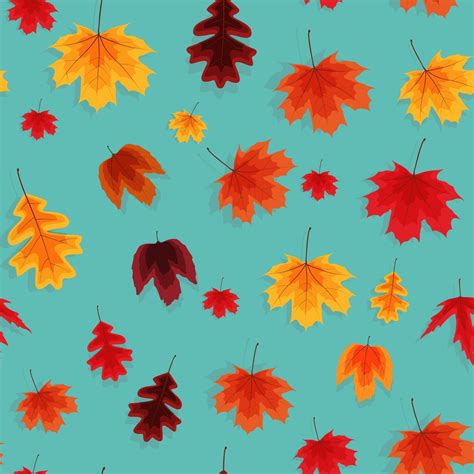 Autumn Leaves Seamless Pattern Background 2462103 Vector Art At Vecteezy