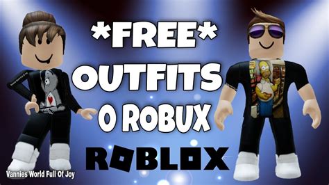 😍 Roblox Free Outfits 0 Robux Girl And Boy Free Roblox Outfits