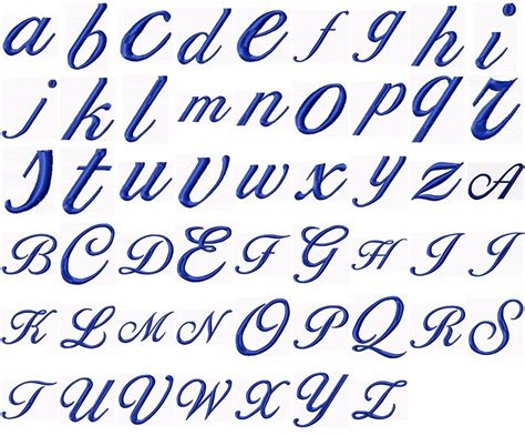 Matrizes Bordados Alfabeto Letras Cursivas Com Aprox 9 Cm R 1700