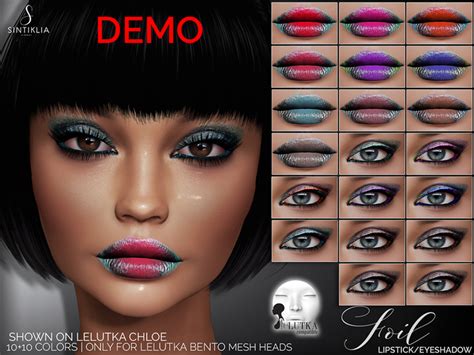 second life marketplace sintiklia lipstickandeyeshadow foil lelutka demo