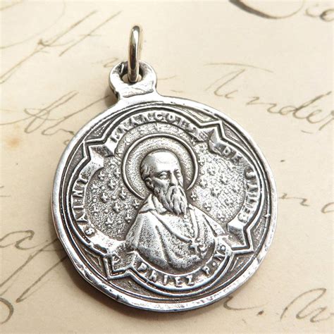 St Francis De Sales St Jane De Chantal Medal Sterling Silver