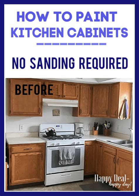 How To Paint Kitchen Cabinets Without Sanding Painting Kitchen