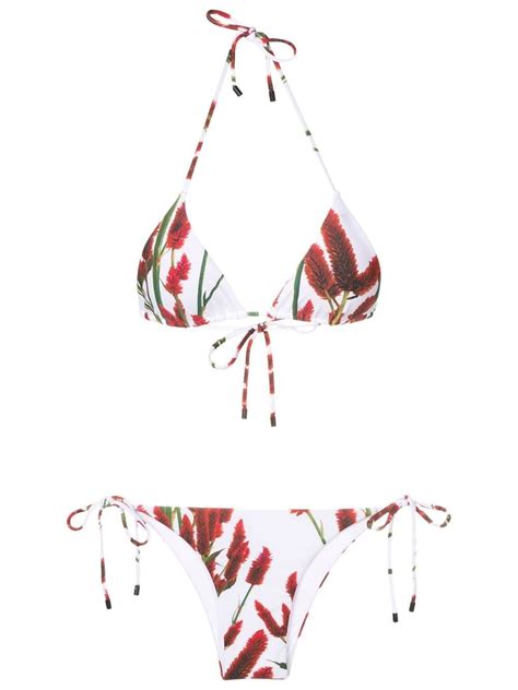Osklen Floral Print Bikini Set Farfetch