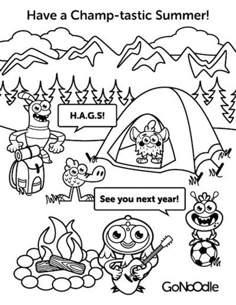 Go Noodle Character Coloring Pages Coloring Pages Ideas