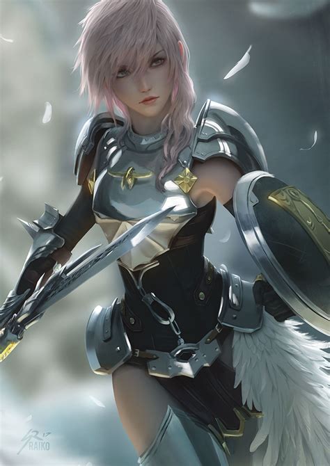 Knight Of The Goddess Lightning By Raikoart On Deviantart Lightning Final Fantasy Final
